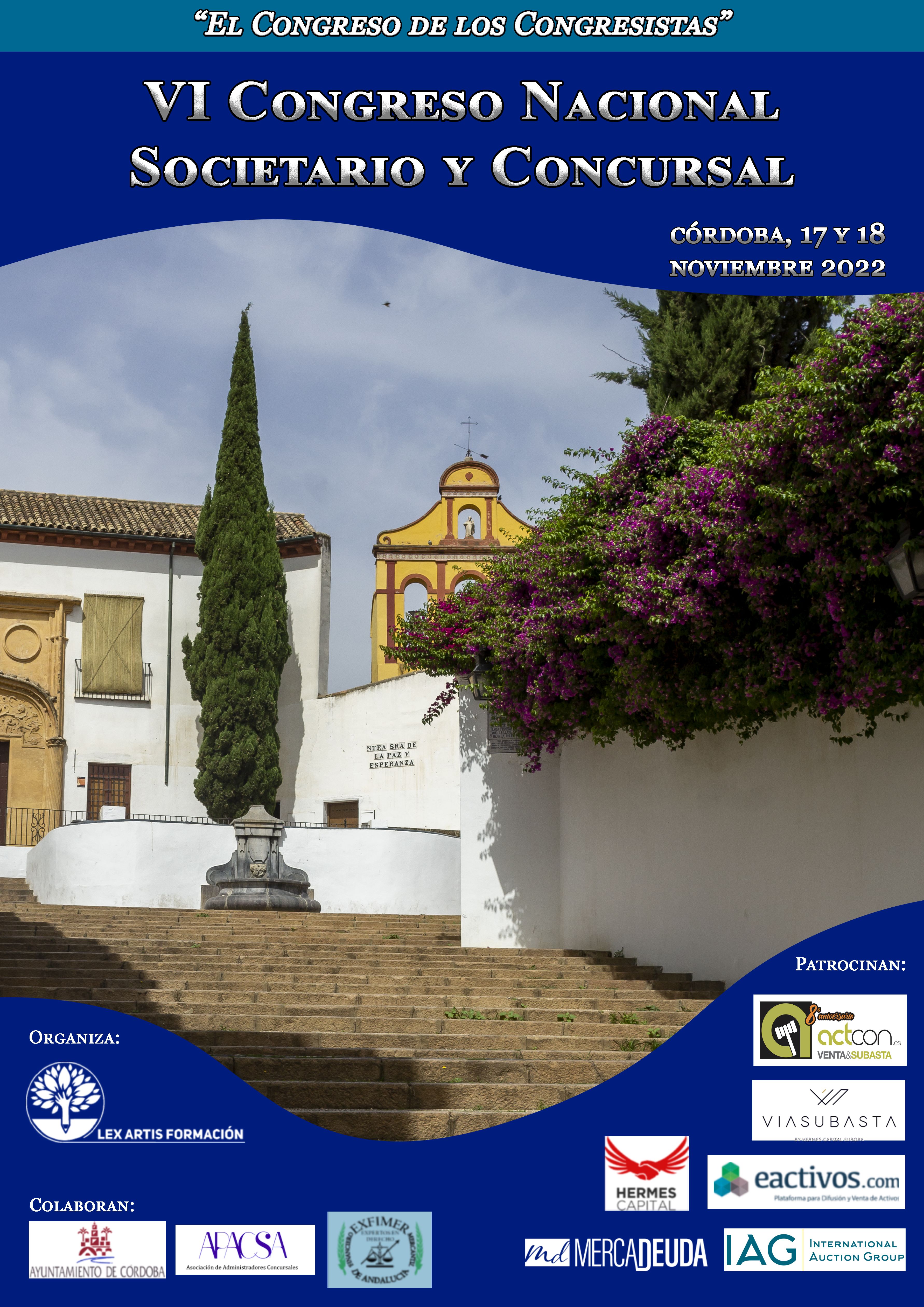 Cartel del sexto Congreso Nacional Societario y Concursal.